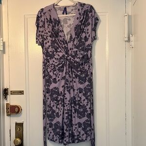 Seraphine Maternity - Floral Purple Dress